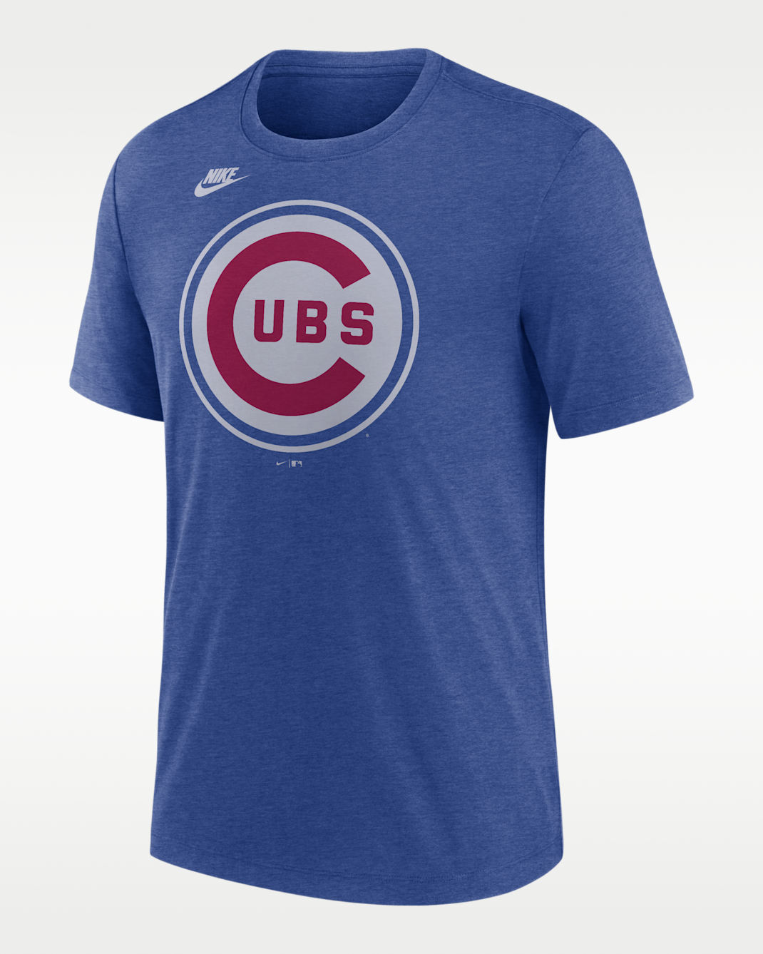 Chicago Cubs Cooperstown Logo Men's Nike MLB T-Shirt - Blue Heather