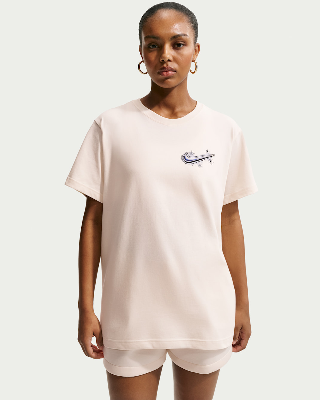 Playera oversized para mujer Nike Sportswear Classic - Tiza