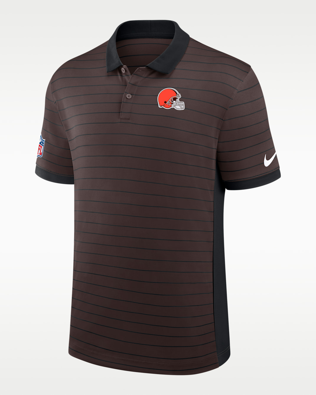 Cleveland Browns Sideline Victory Stripe Men's Nike Dri-FIT NFL Polo - Brown