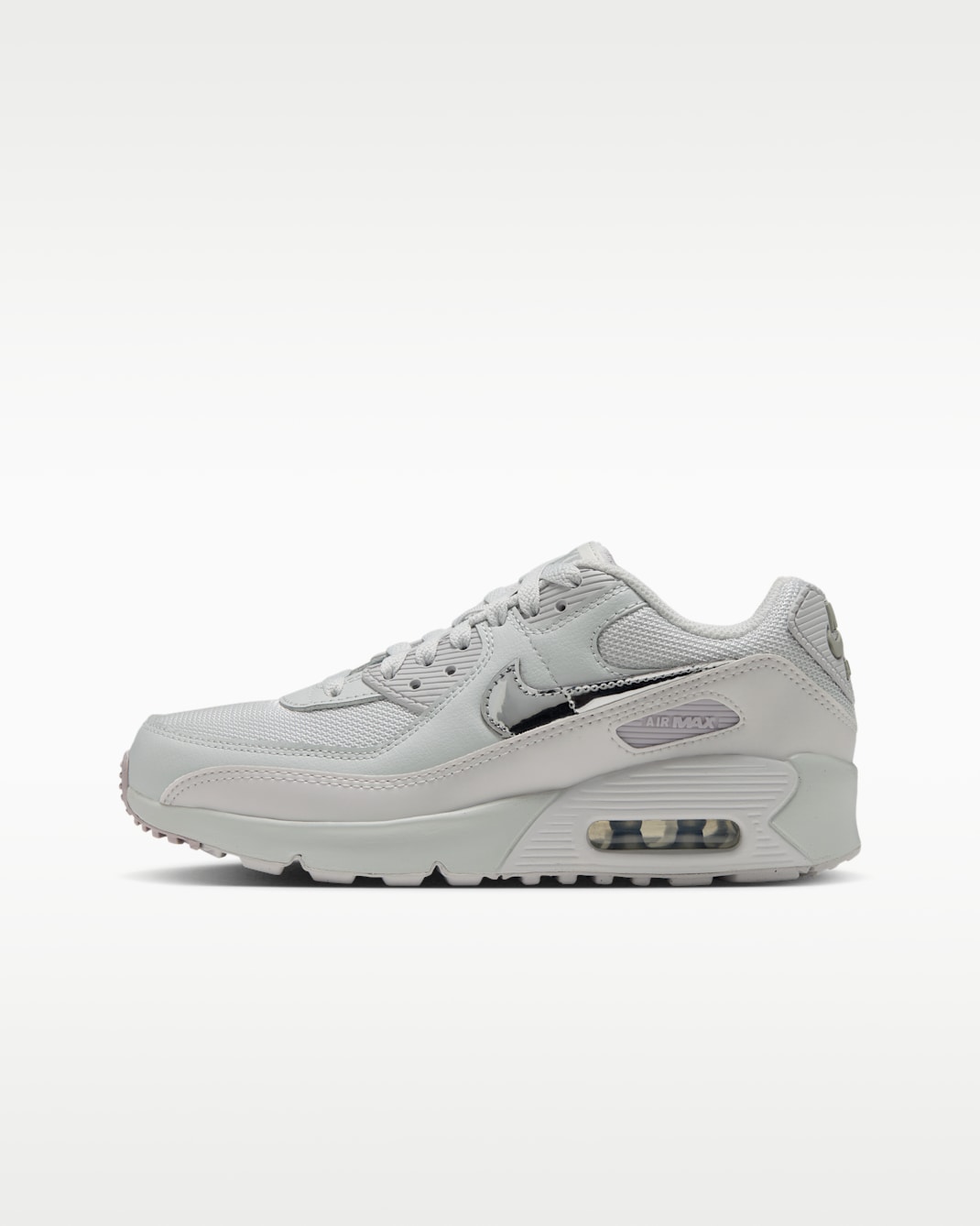 Nike Air Max 90 Big Kids' Shoes - Photon Dust/Vast Grey/Silver Lilac/Metallic Silver