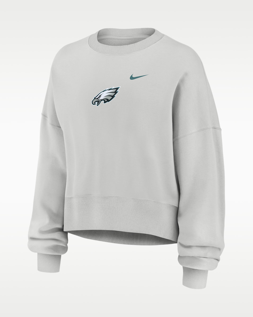 Sudadera de cuello redondo sin cierre Nike de la NFL oversized para mujer Philadelphia Eagles Primetime Phoenix - Gris