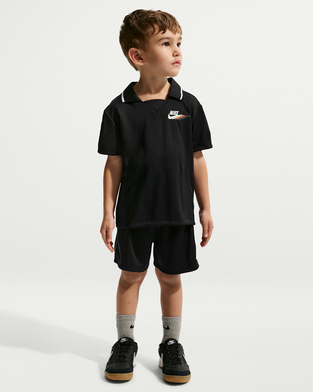 Nike Sportswear Toddler Victory Lap 2-Piece Mesh Shorts Set - Black
