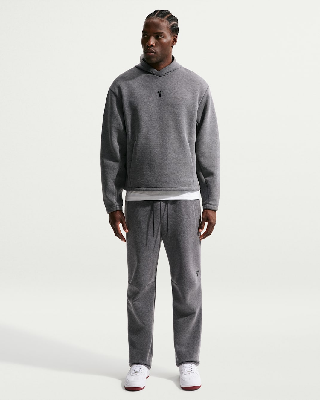 Kobe Men's Dri-FIT Fleece Basketball Pants - Black Heather/Black