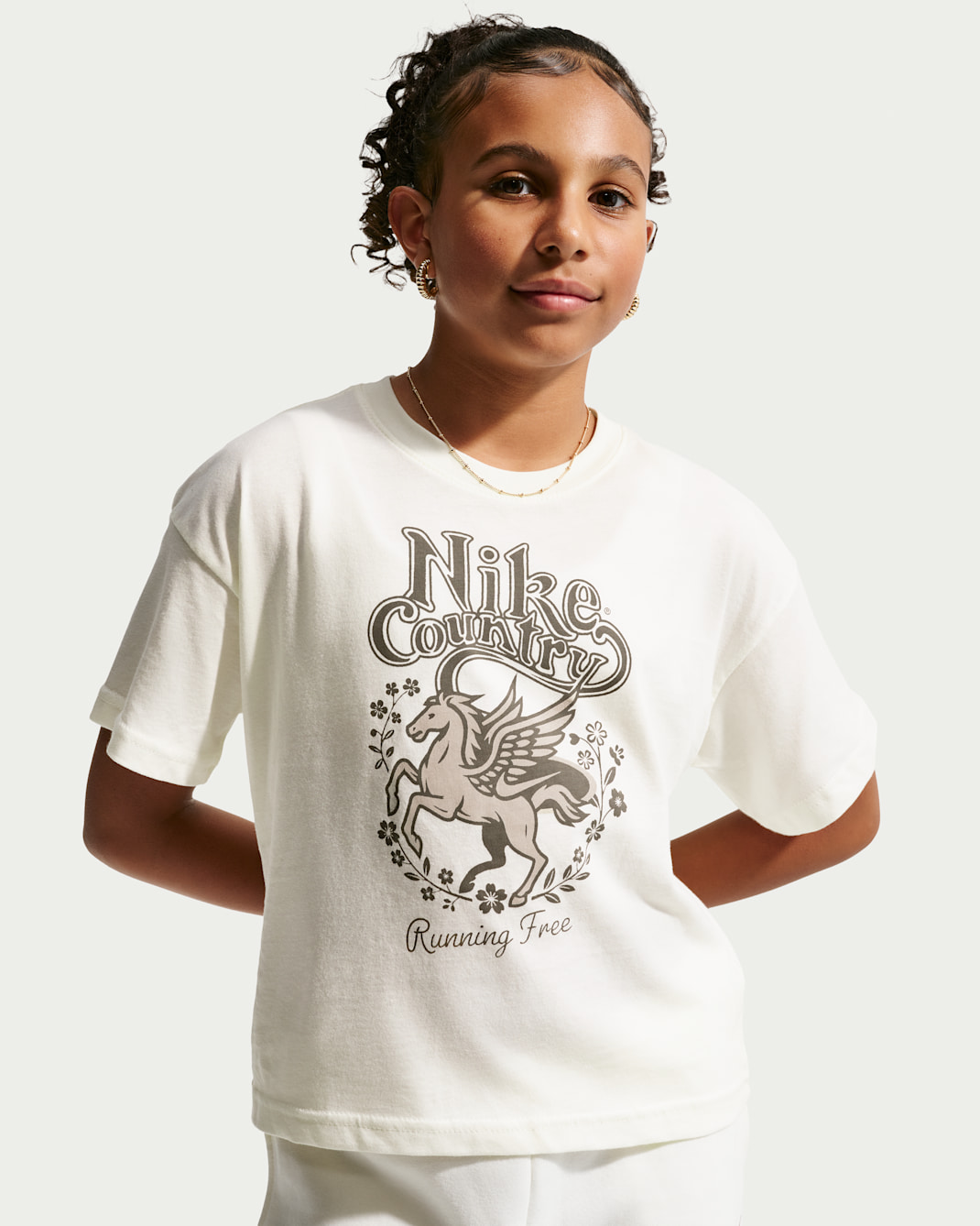 Nike Sportswear Big Kids' (Girls') T-Shirt - Sail