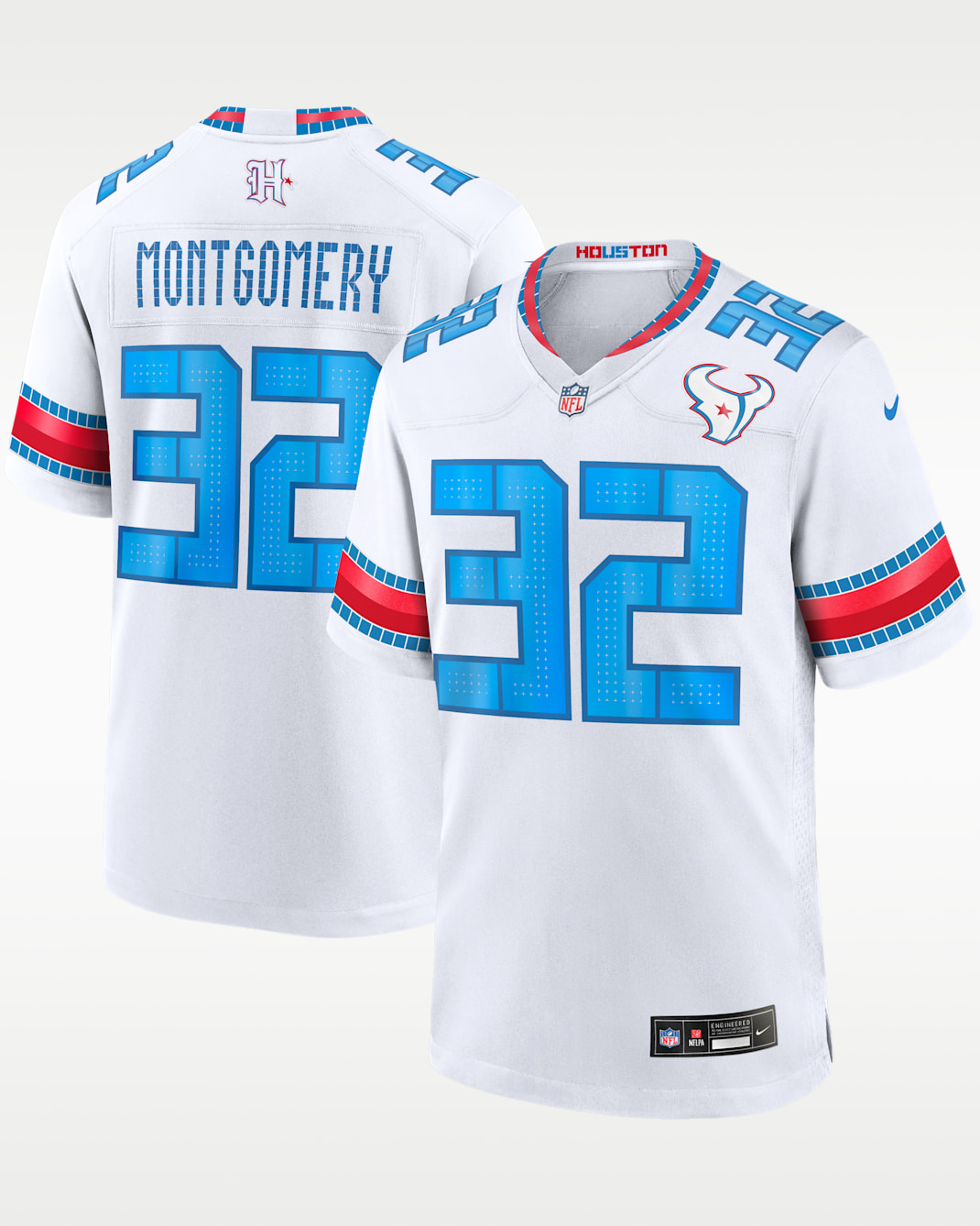 David Montgomery Houston Texans Rivalries Collection Men's Nike NFL Game Jersey - White