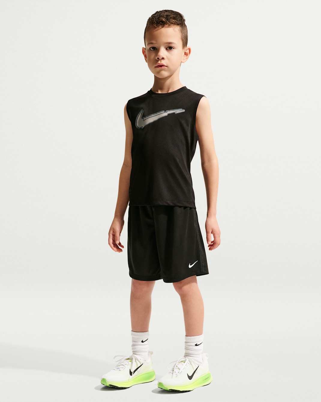 나이키 리틀키즈 드라이 핏 멀티 쇼츠 - 블랙