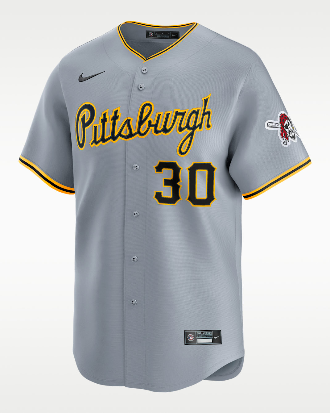 Jersey Nike Dri-FIT ADV de la MLB Limited para hombre Paul Skenes Pittsburgh Pirates - Gris