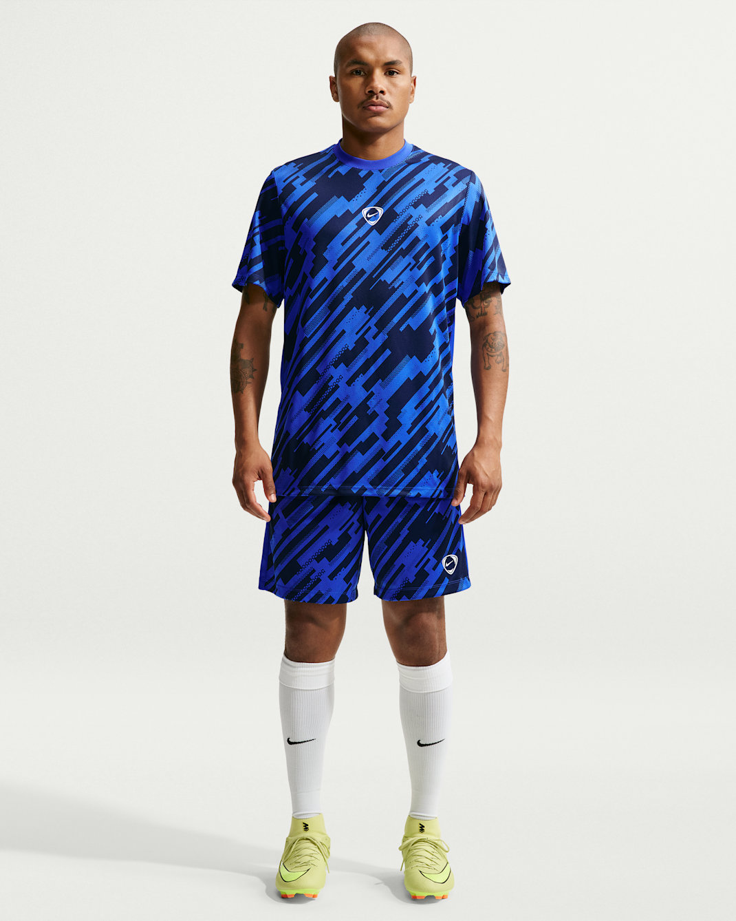 Short de foot Dri-FIT Nike Academy+ pour homme - Hyper Royal/Midnight Navy/Blanc