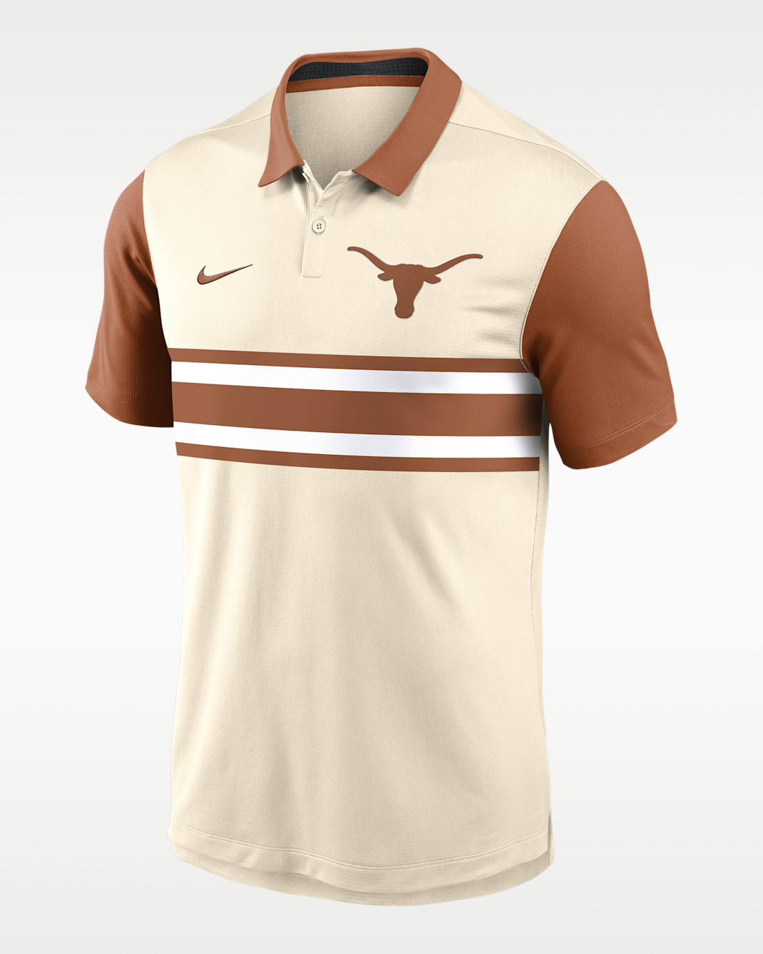 Texas Vapor Primary Logo Men's Nike Dri-FIT College Polo - Natural