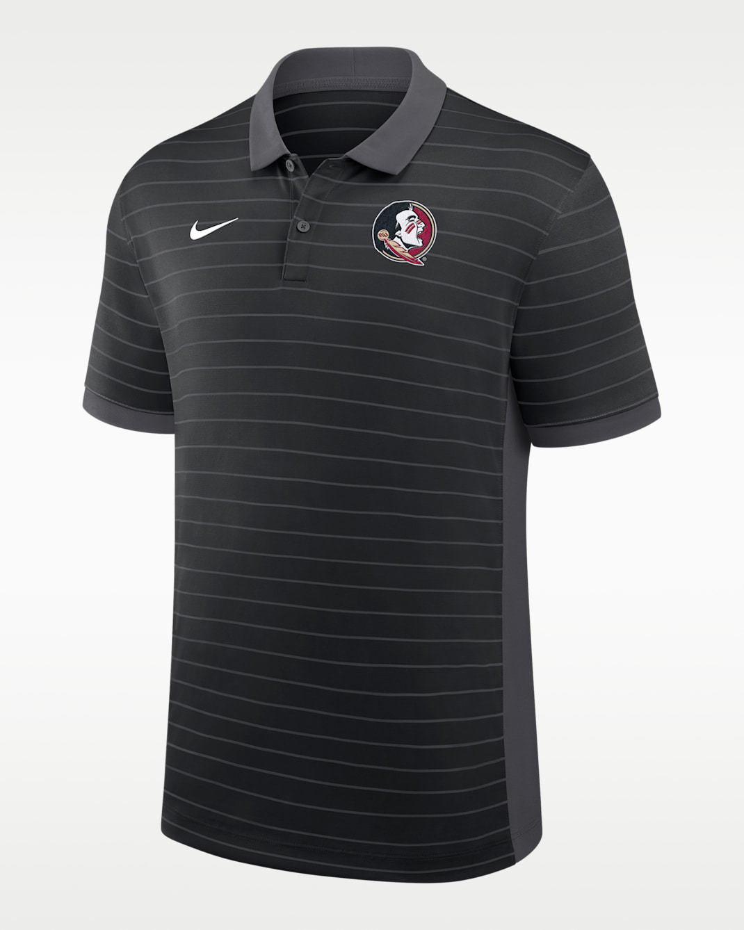 Florida State Sideline Victory Stripe Men's Nike Dri-FIT College Polo - Black