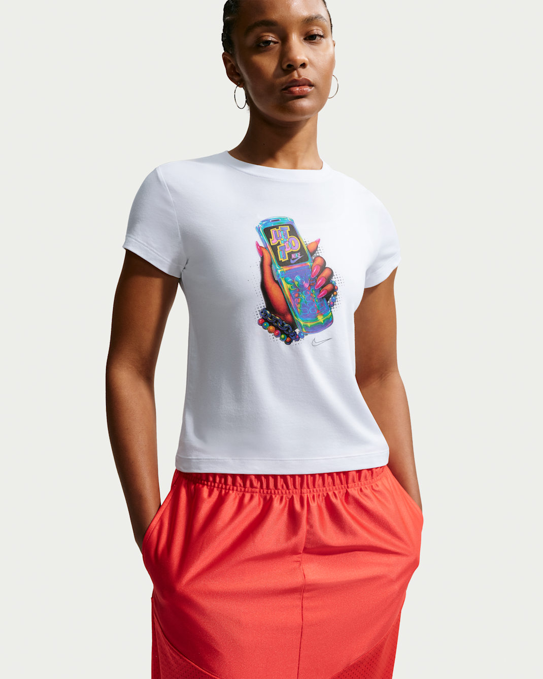 Nike Sportswear Chill Knit Women's Slim Cropped T-Shirt - White