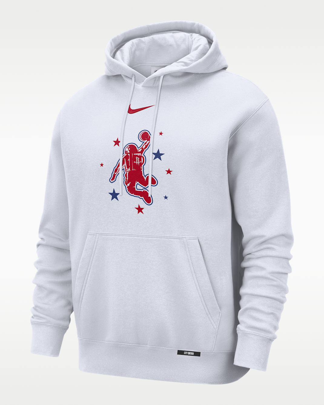 Sudadera con gorro Nike Club para hombre Houston Rockets City Edition - Blanco