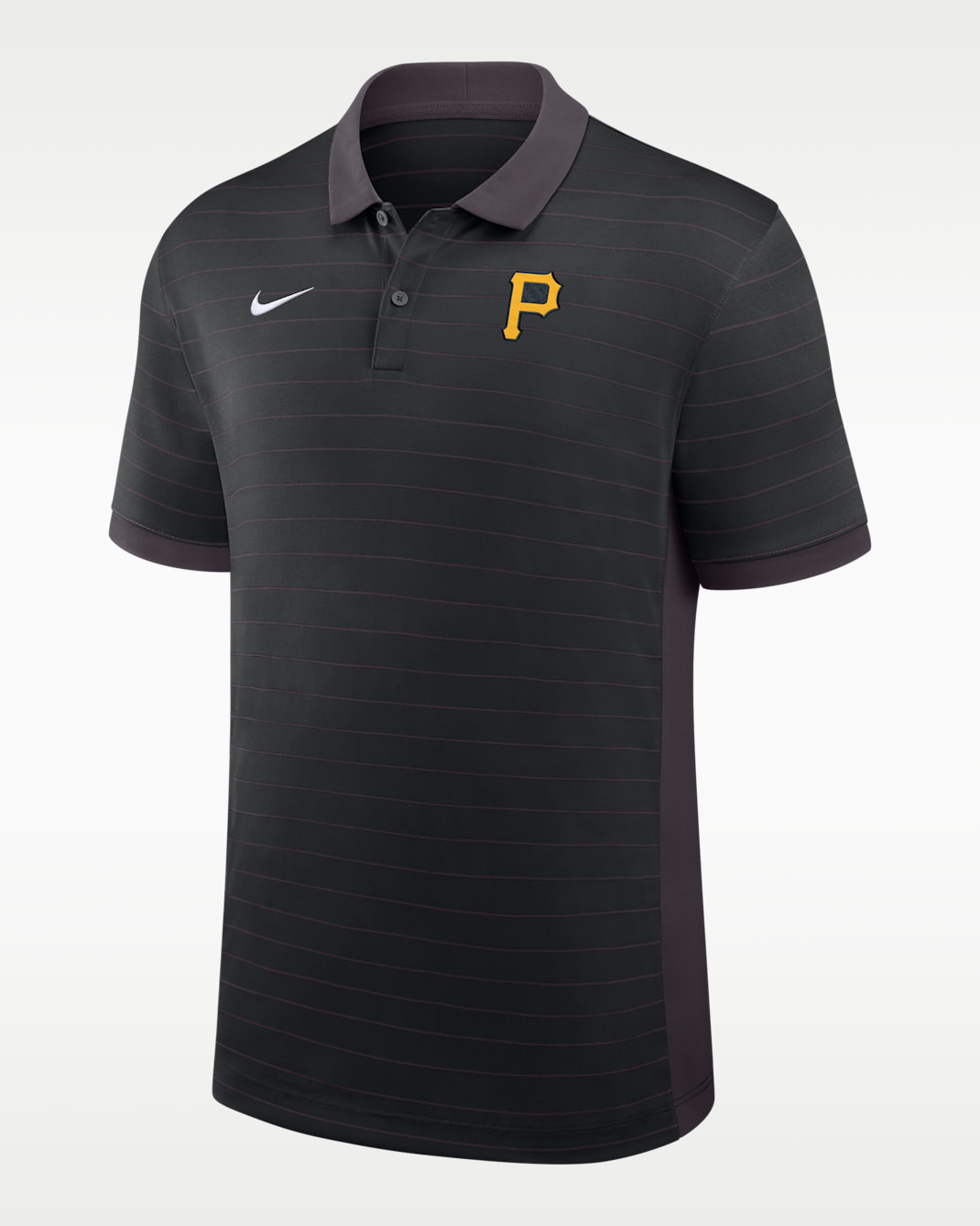 Polo Nike Dri-FIT de la MLB para hombre Pittsburgh Pirates Authentic Collection Striped Victory - Negro