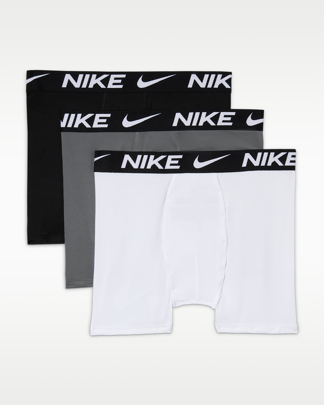 Bokserki dla dużych dzieci Dri-FIT Solid Nike (3 pary) - Czerń/Biel