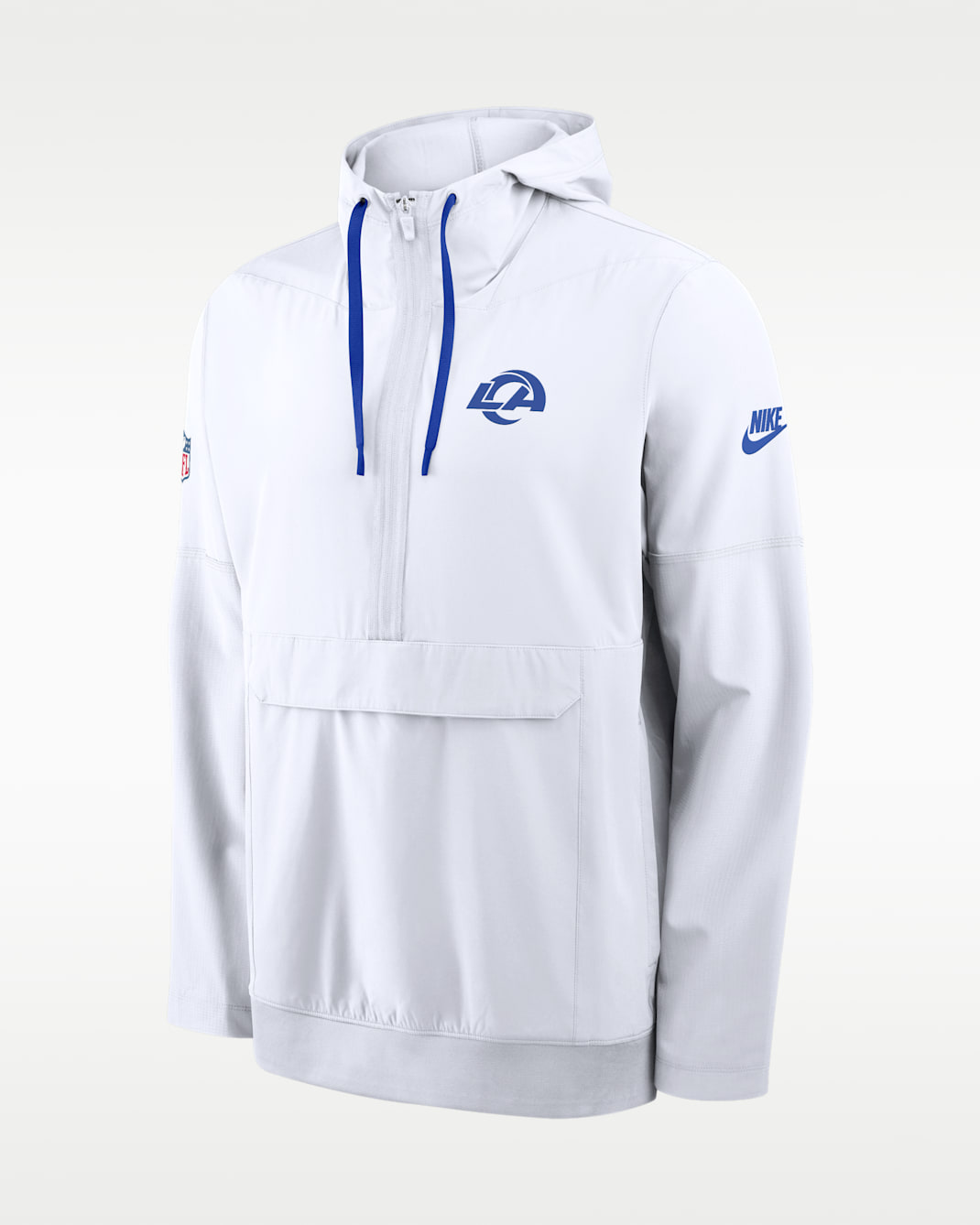 Los Angeles Rams Alt Anorak Men's Nike NFL 1/2-Zip Hooded Jacket - White