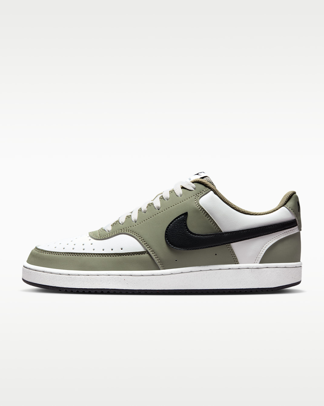 Nike Court Vision Low Herenschoenen - Summit White/Silver Sage/Zwart
