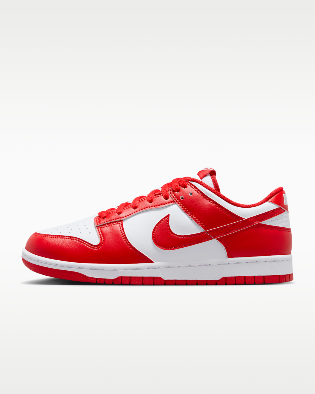 Nike Dunk Low Retro Men's Shoes - White/White/University Red