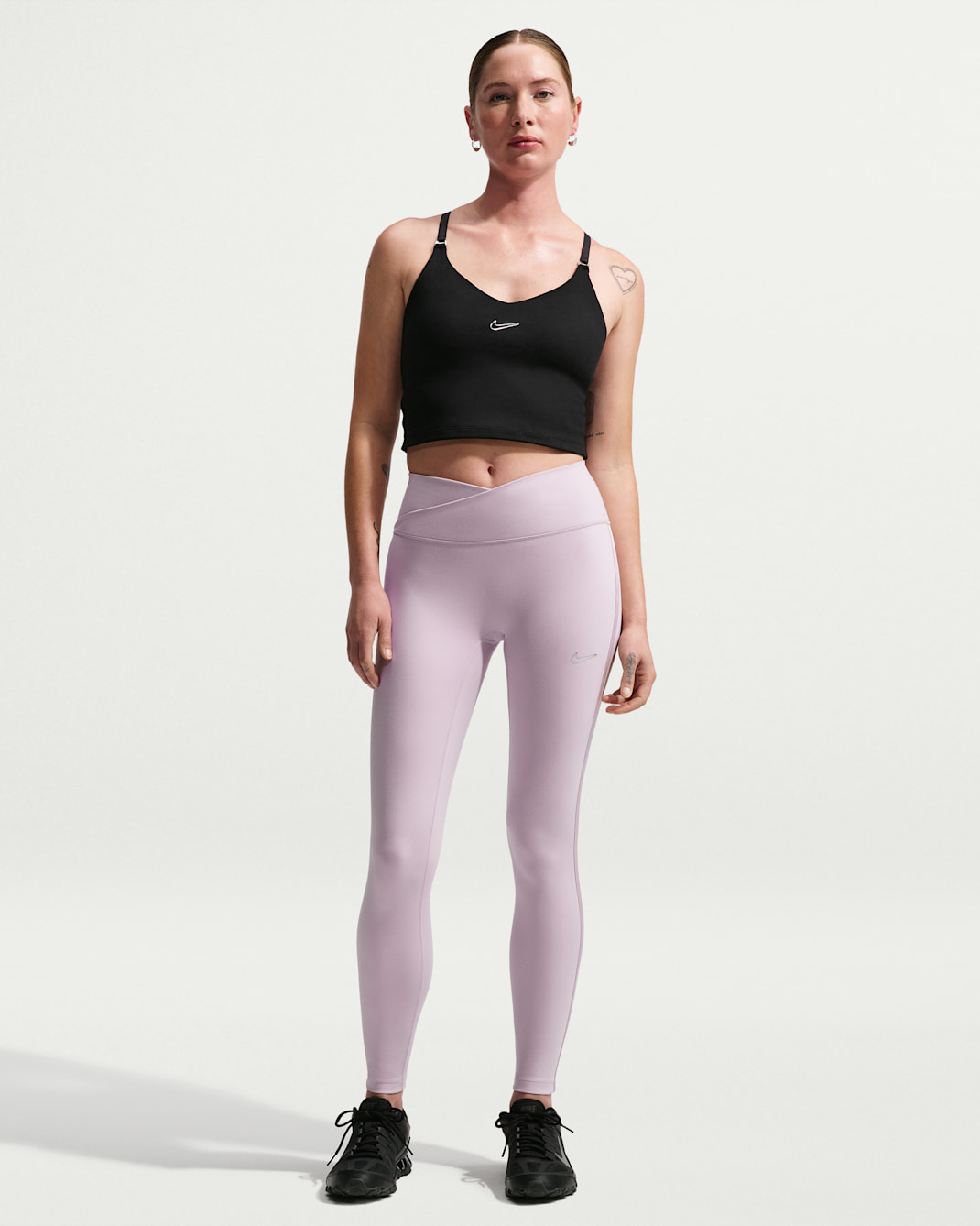 Nike One Dri-FIT Leggings mit hohem Bund (Damen) - Platinum Violet