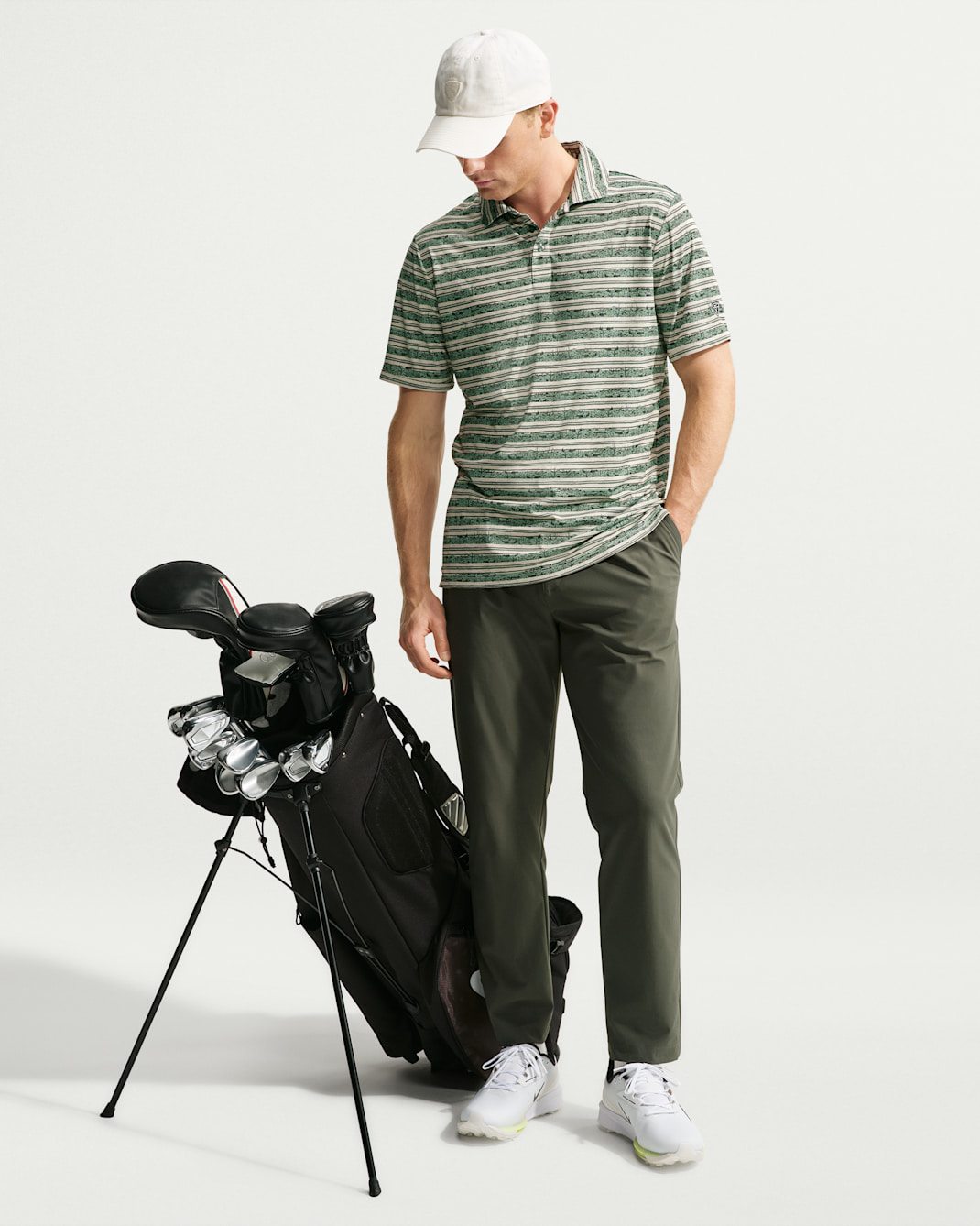 Nike Par Men's Dri-FIT Striped Golf Polo