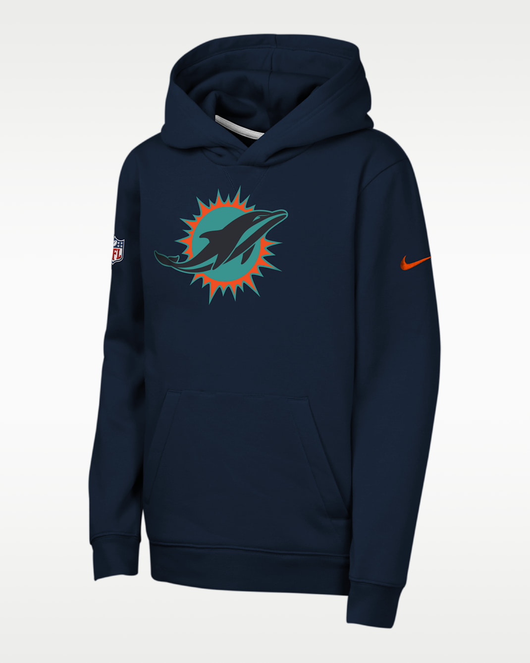 Sudadera con gorro sin cierre Nike de la NFL para niños talla grande Miami Dolphins Rivalries Collection Sideline Club - Cobalto