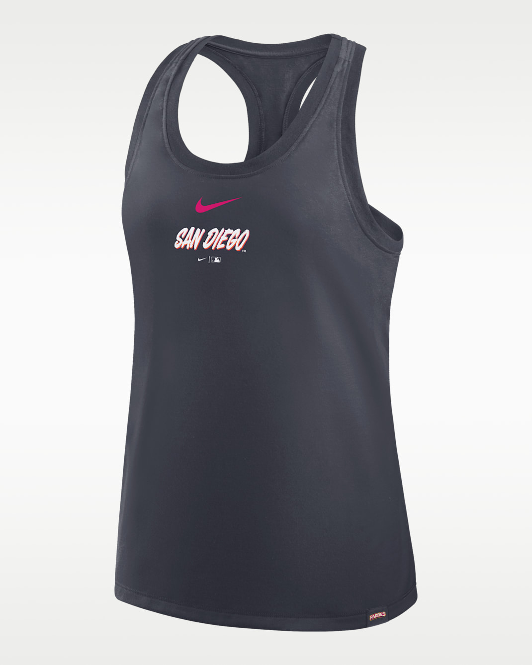 San Diego Padres Script City Connect Women's Nike MLB Racerback Tank Top - Black