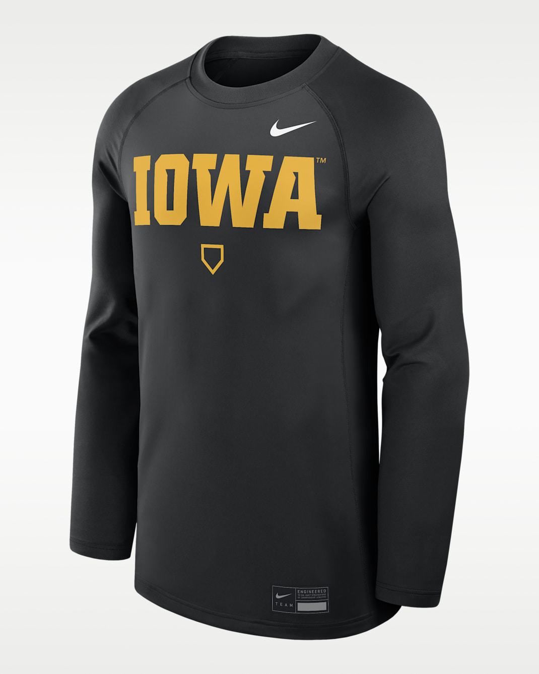 Iowa Dugout Game Time Men's Nike Dri-FIT College Long-Sleeve T-Shirt - Black