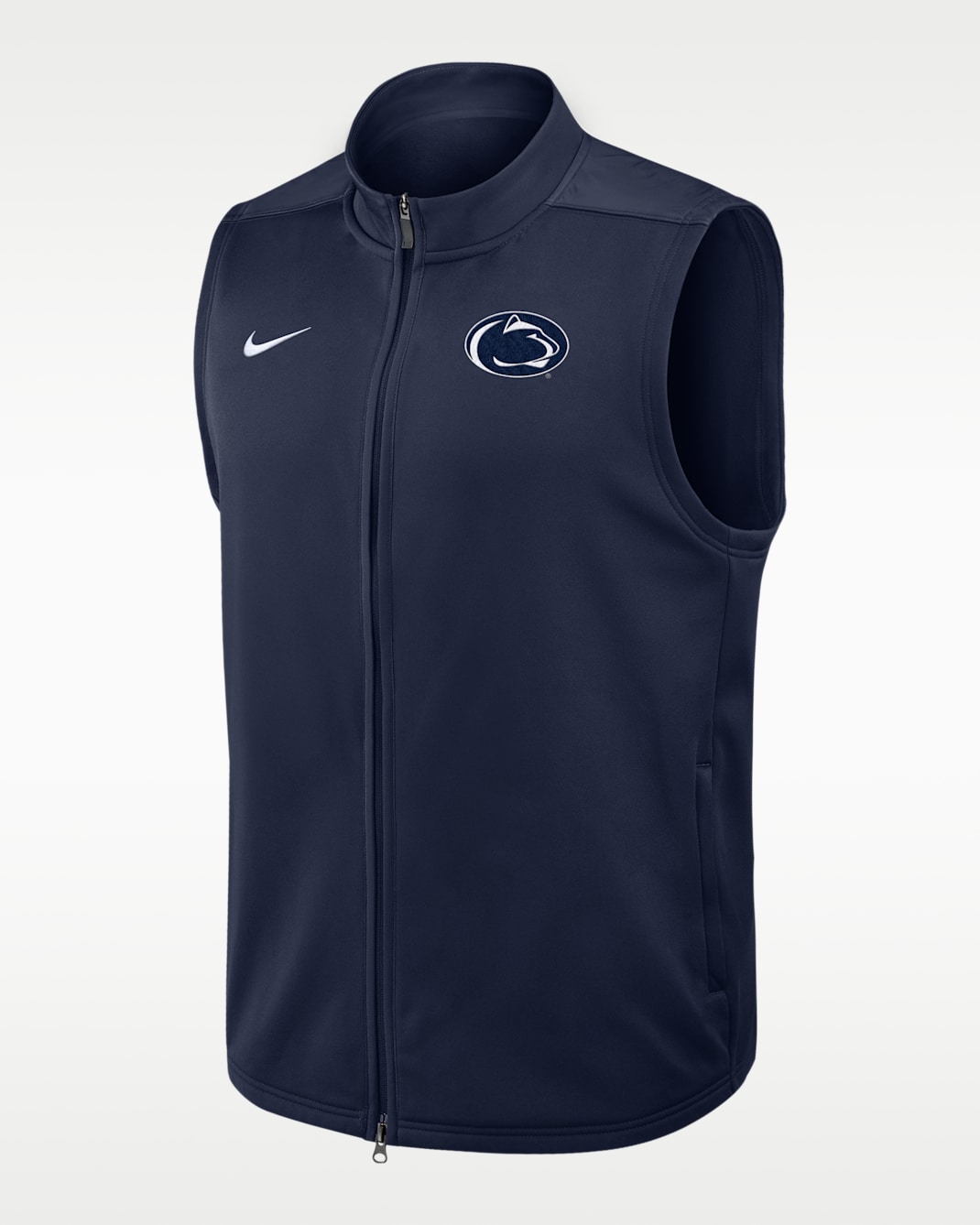 Chaleco universitario Nike Therma-FIT de cierre completo para hombre Penn State Victory - Azul marino
