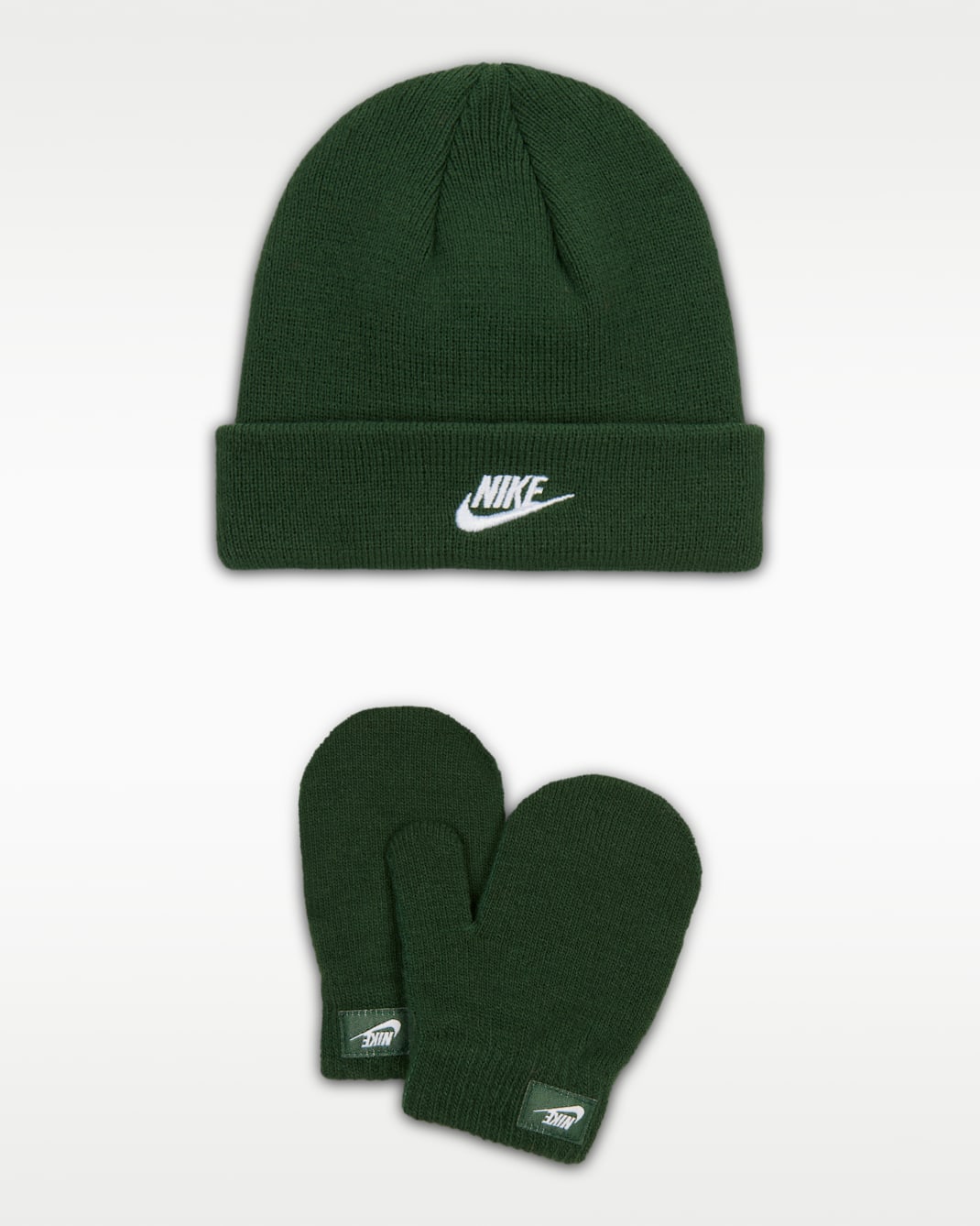 Conjunto de gorro y mitones Club para bebé Nike - Abeto