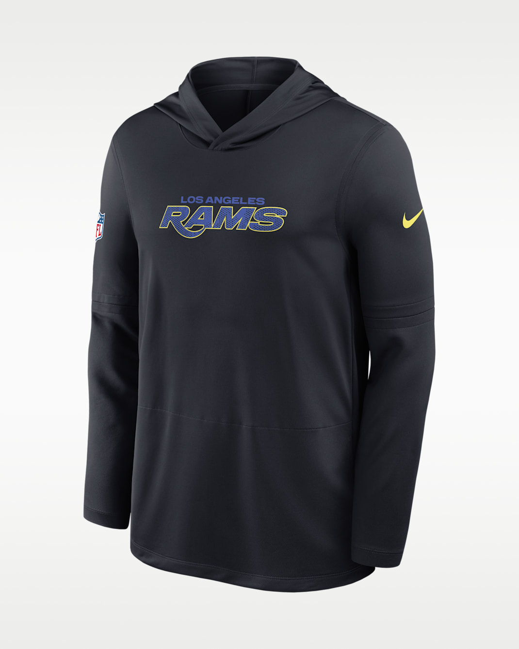 Los Angeles Rams Rivalries Collection Sideline Men's Nike Dri-FIT NFL Long-Sleeve Hooded Top - Navy
