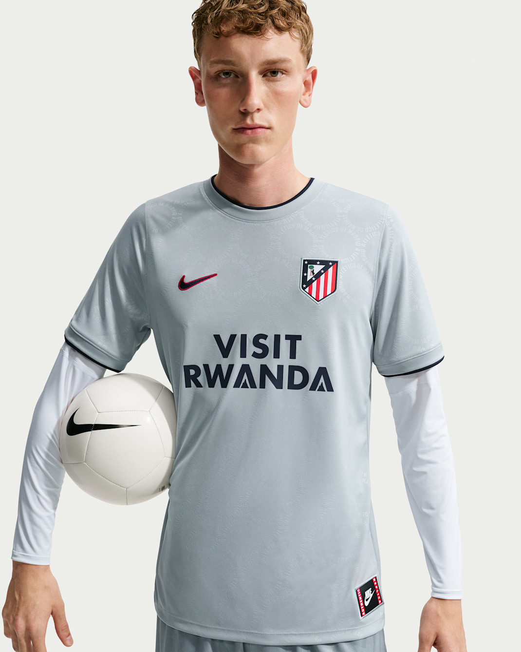 Atlético Madrid Third Men's Nike Dri-FIT Football Pre-Match Top - Light Pumice/Obsidian/Obsidian