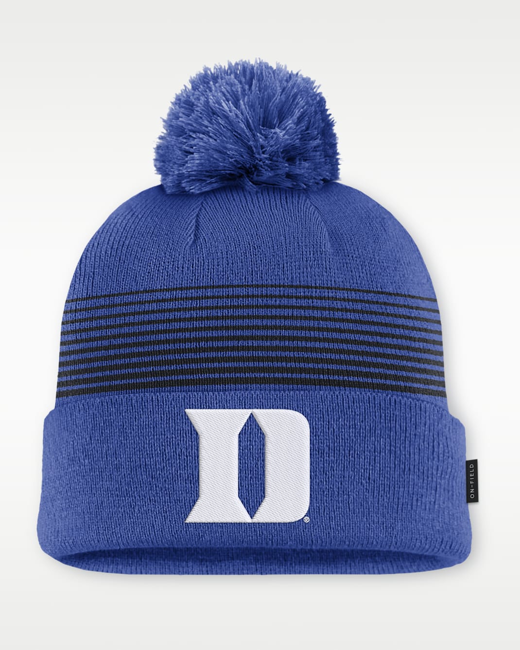 Duke Sideline Peak Men's Nike College Cuffed Pom Beanie - Game Royal/Black