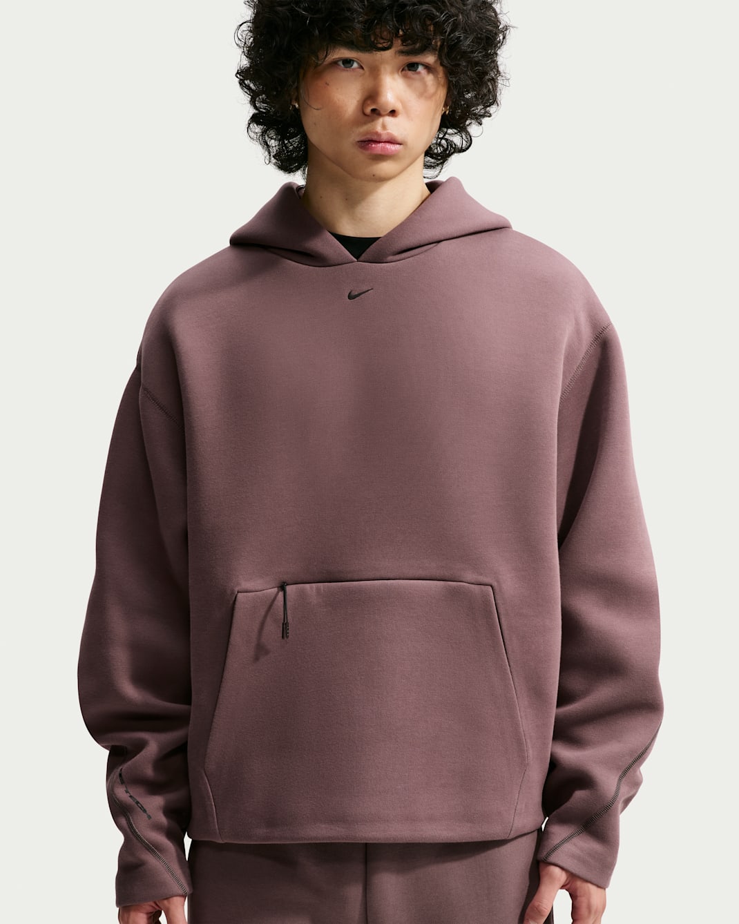 Nike Tech Men's Fleece Pullover Hoodie - Tattoo/Black