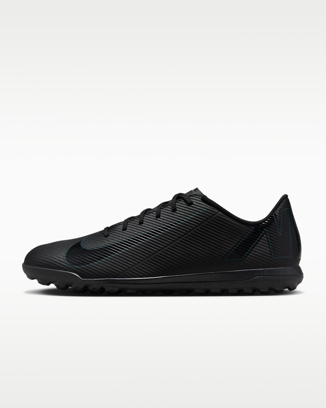 Nike Mercurial Vapor 16 Club Turf Low-Top Football Shoes - Black/Deep Jungle/Black
