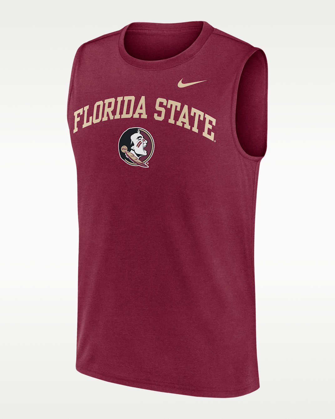 Florida State Primetime Arch Legend Men's Nike Dri-FIT College Muscle Tank Top - Team Maroon