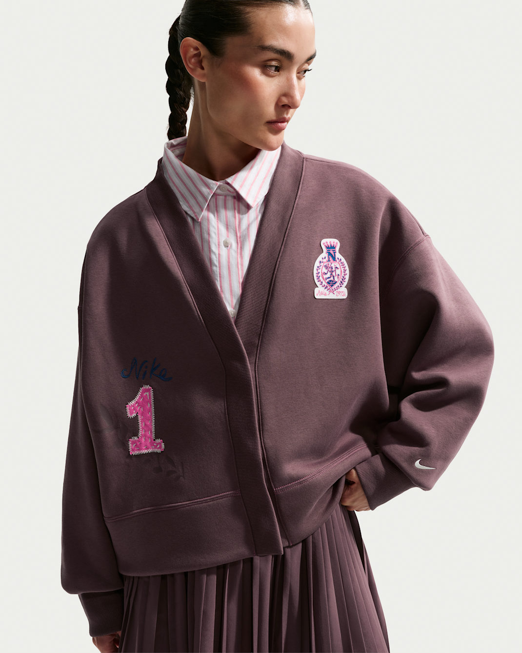 ナイキ スポーツウェア ウィメンズ オーバーサイズド フリース カーディガン - タトゥー