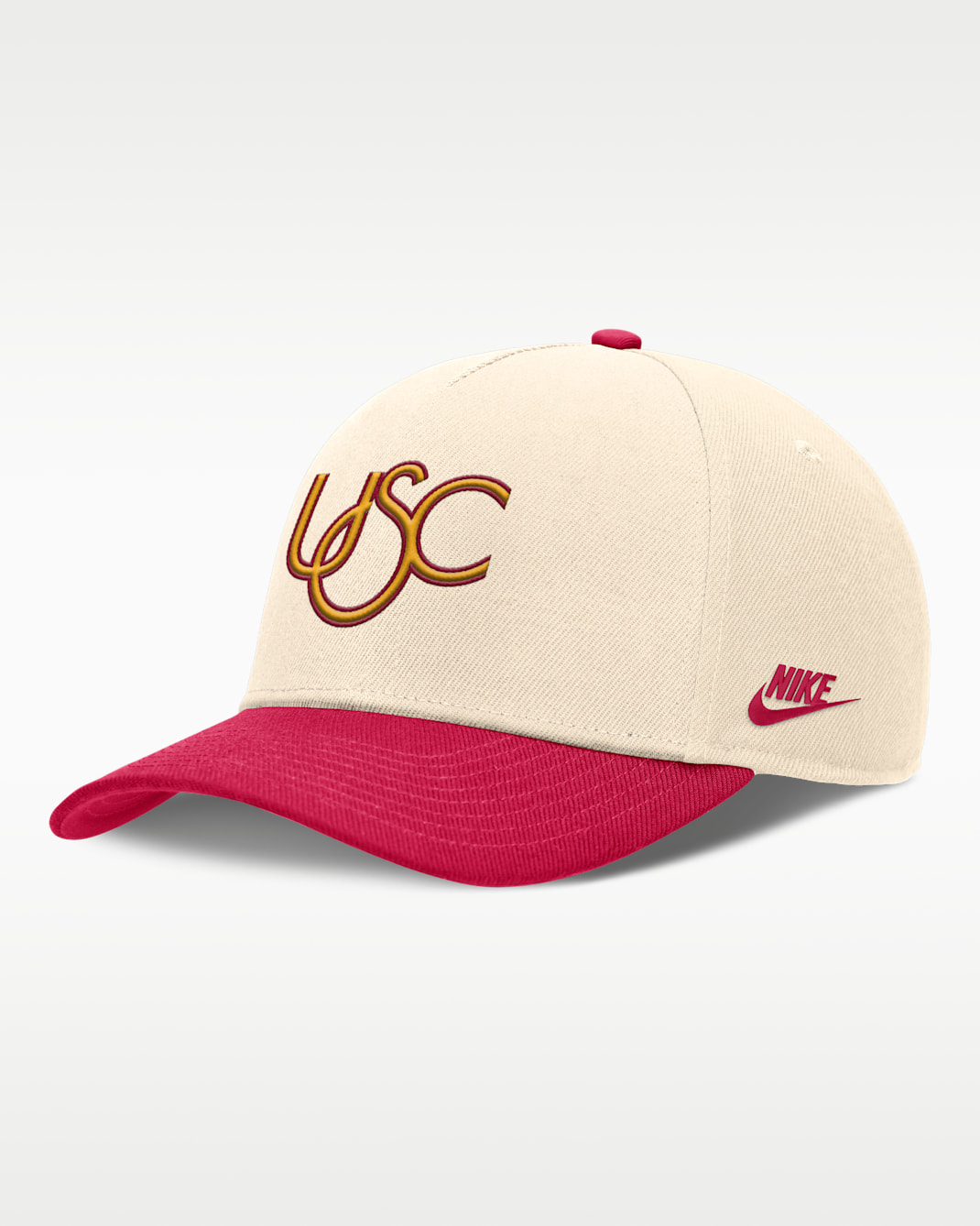 Gorra universitaria ajustable Nike Dri-FIT para hombre USC Primetime Rise Academic - Natural