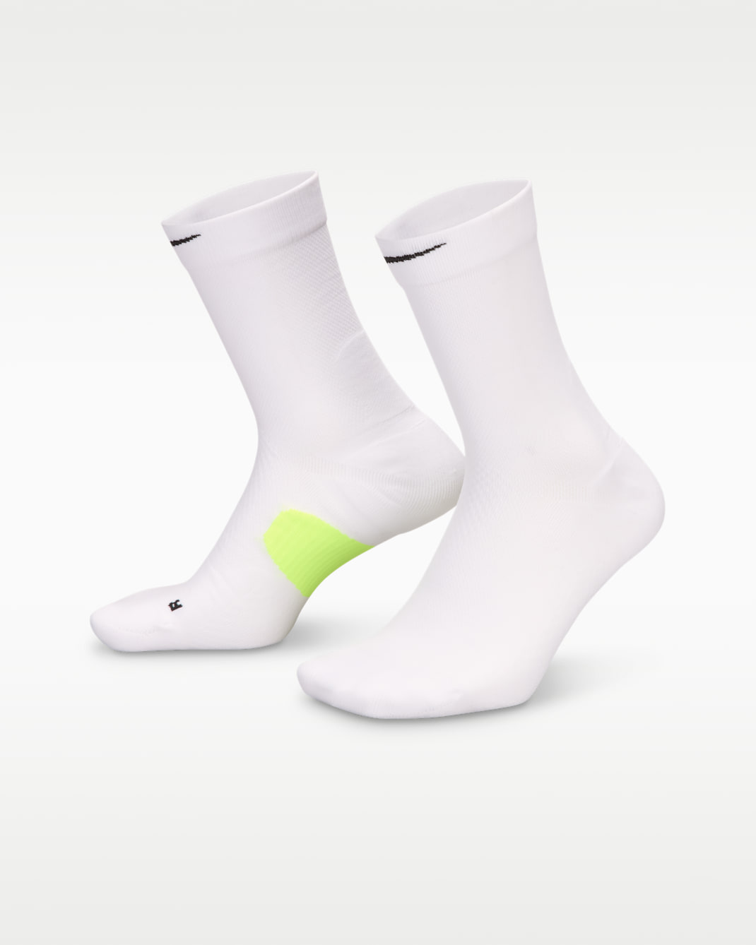 Calze di media lunghezza Nike Running Midweight (1 paio) - Bianco/Volt/Nero
