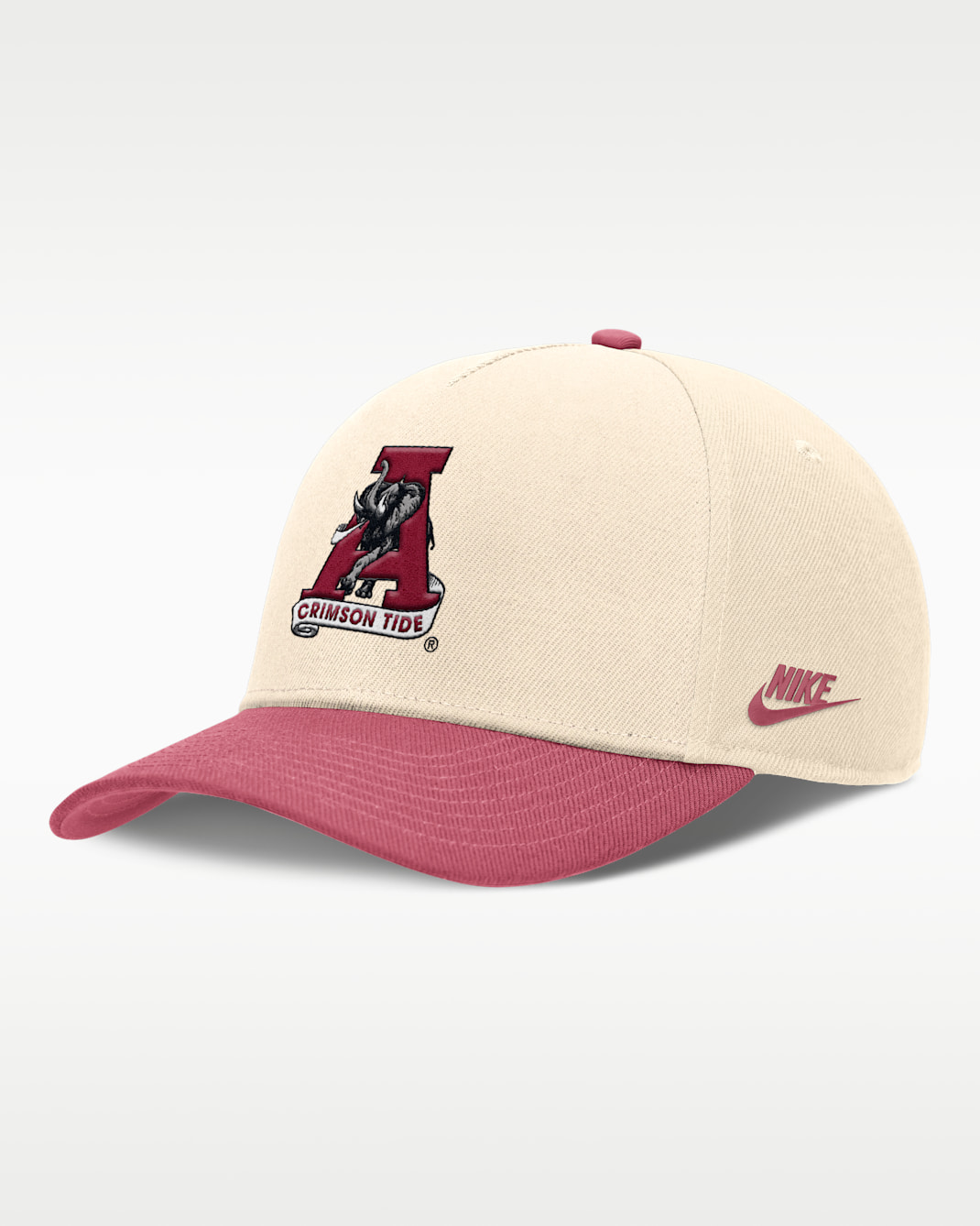 Alabama Primetime Rise Academic Men's Nike Dri-FIT College Adjustable Hat - Natural