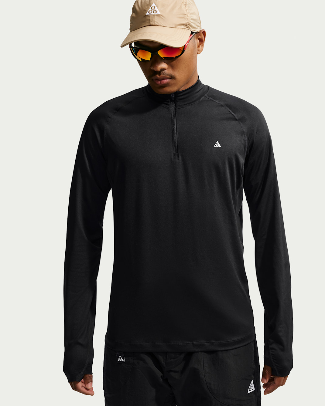 ACG 'Wildsee' Men's Dri-FIT 1/4-Zip Long-Sleeve Hiking Top - Black/Summit White