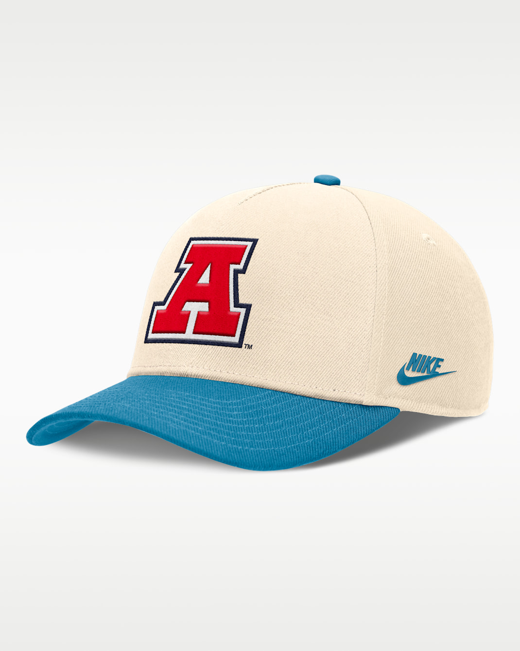 Gorra universitaria ajustable Nike Dri-FIT para hombre Arizona Primetime Rise Academic - Natural