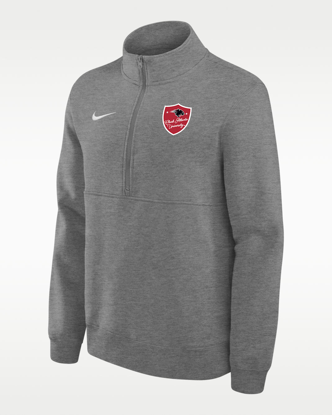 Nike College (Clark Atlanta University Men's Club Fleece 1/4-Zip Top - Dark Grey Heather