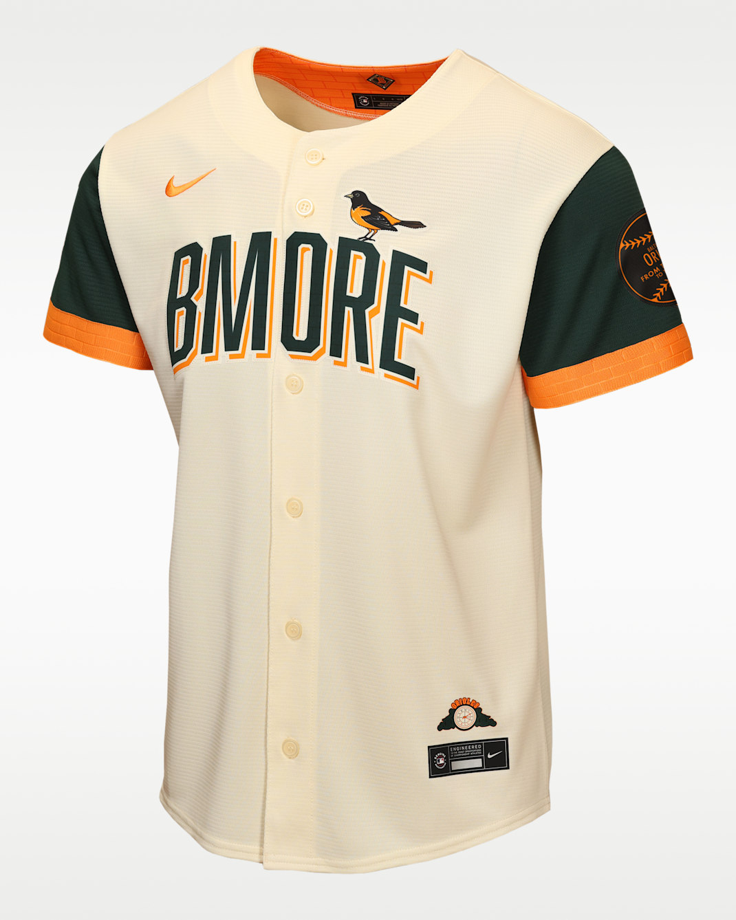 Baltimore Orioles City Connect Big Kids' Nike MLB Stadium Jersey - Cream