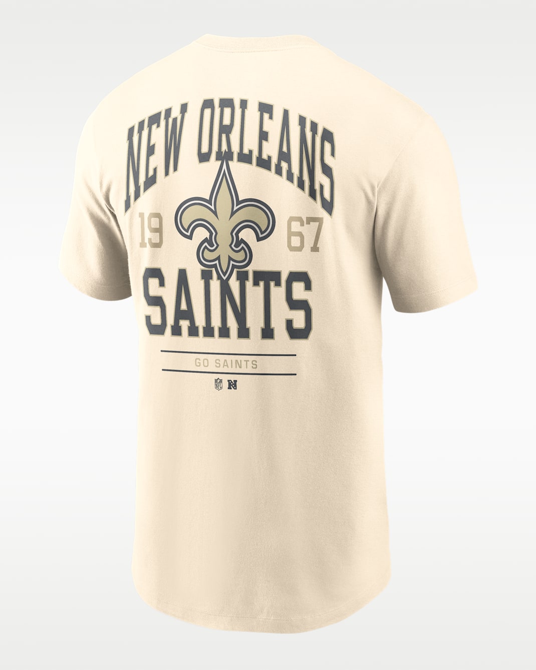 Playera Nike de la NFL para hombre New Orleans Saints Essential Vintage Mod - Natural