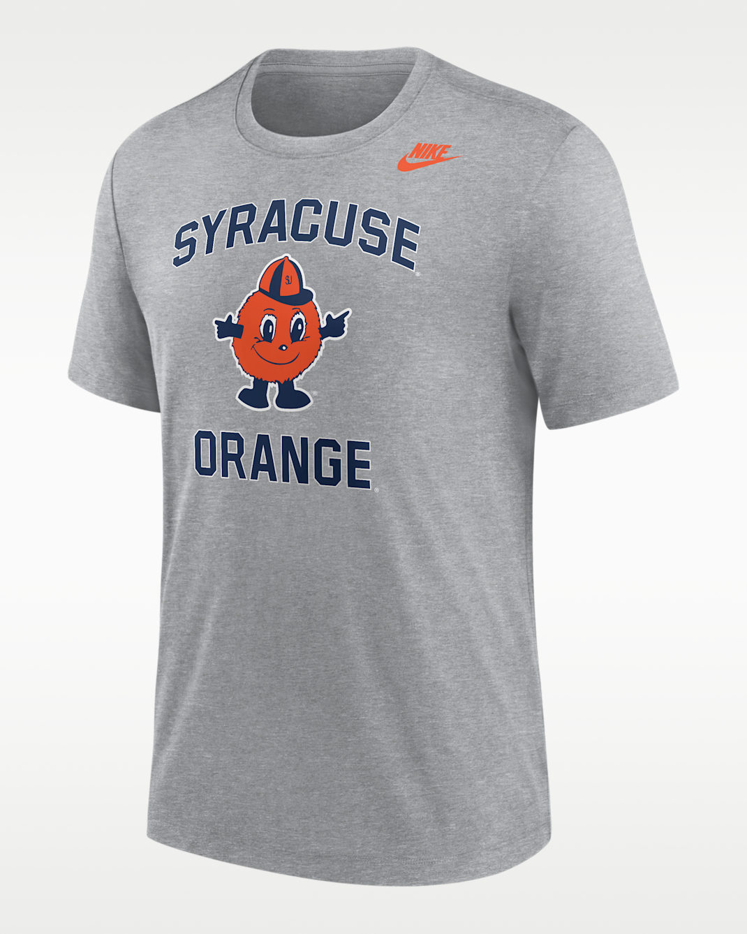 Syracuse Orange Men's Nike Football Tri-Blend T-Shirt - Dark Grey Heather