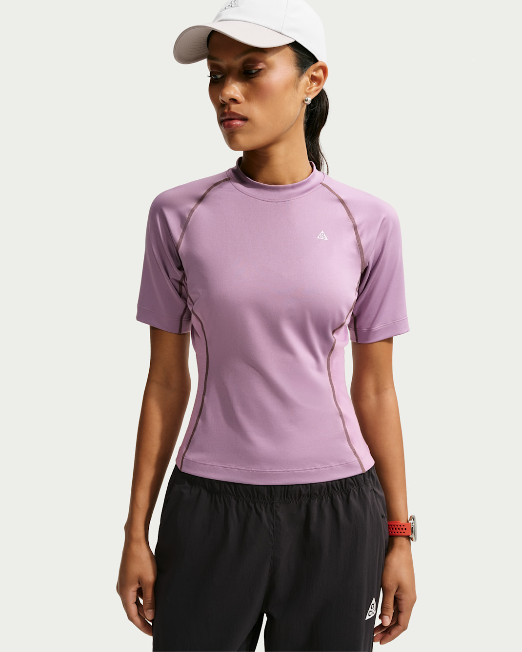 ACG Wildsee Women's Dri-FIT Short-Sleeve Base Layer Top - Violet Dust/Summit White