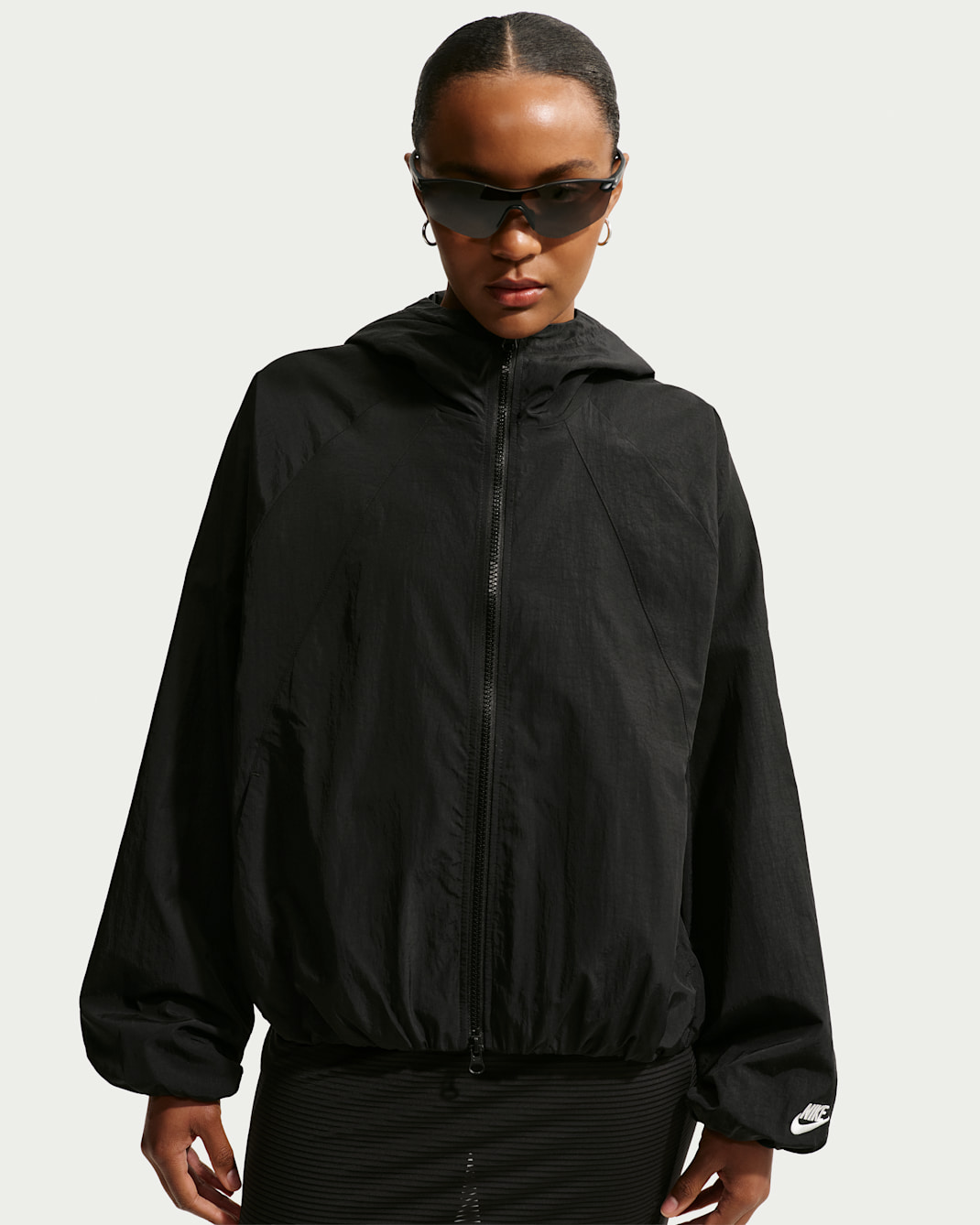 Nike Sportswear Women's Oversized Hooded Jacket - Black/Chalk
