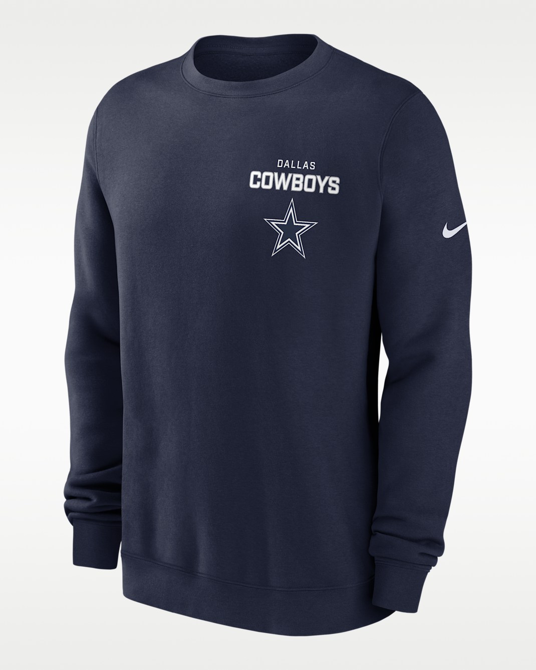 Dallas Cowboys Draw Block Club Men's Nike NFL Pullover Crew - Navy