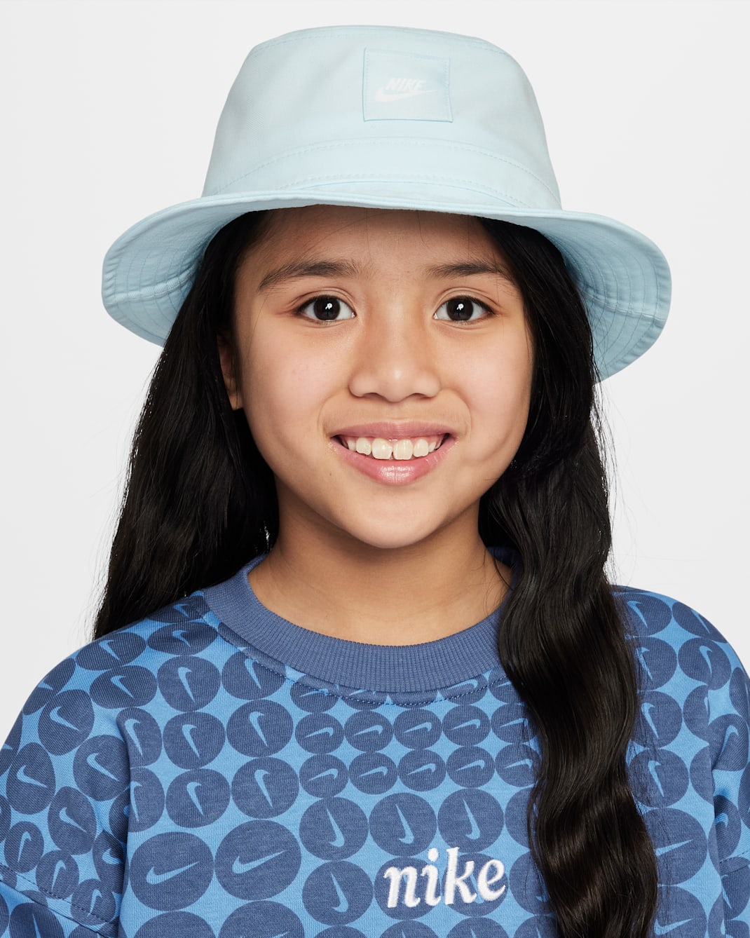 Nike Apex Kids' Futura Bucket Hat - Glacier Blue/White