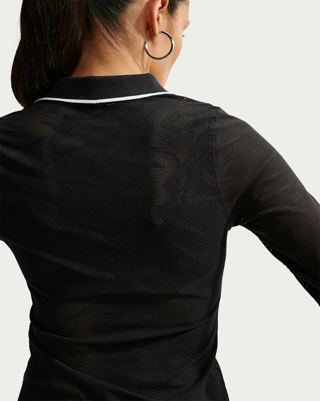 Nike Sportswear Chill Knit Women's Tight Mod-Cropped Long-Sleeve Lace Top