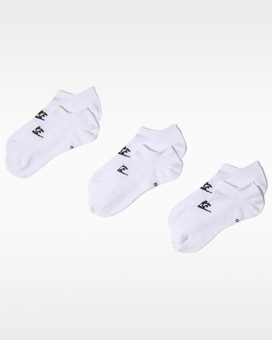 Nike Sportswear Everyday Essential No-Show Socks (3 Pairs) - White/Black